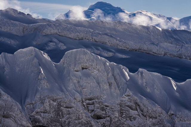 dents d'oddaz et Mont Blanc depuis la t&ecirc;te de Bostan