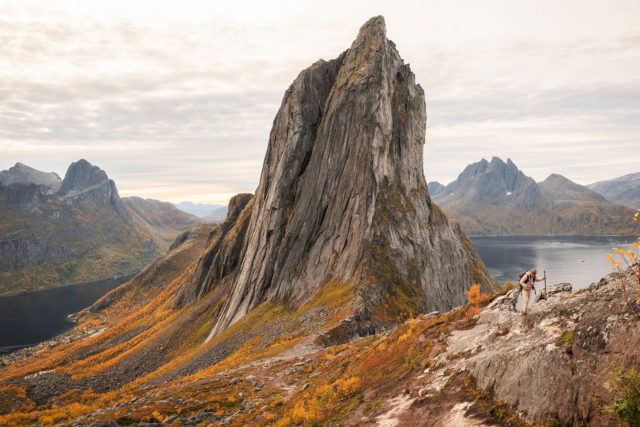 Mont Segla depuis Hesten, Senja, Norv&egrave;ge