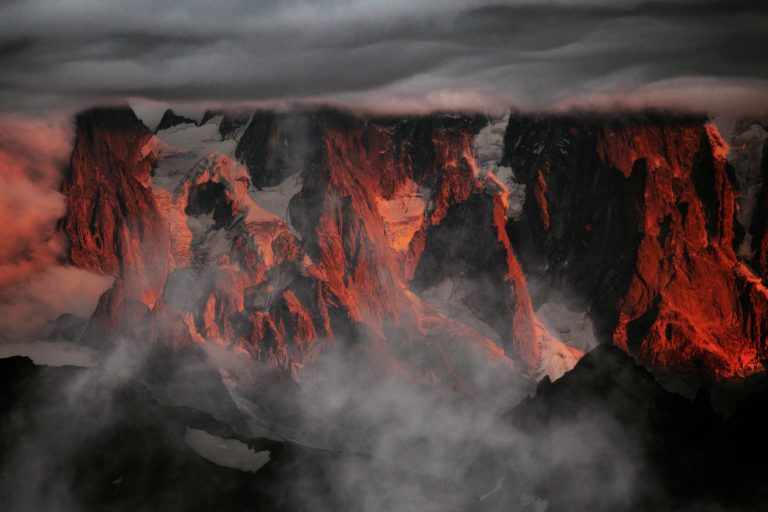 buet aiguilles rouges incandescent