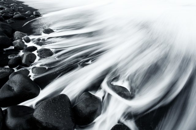 Soupir islande long exposure plage de vik