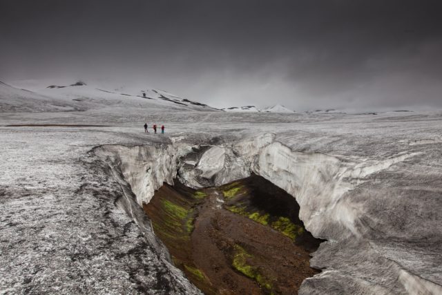 La grande Crevasse islande crevasse trek laugavegur