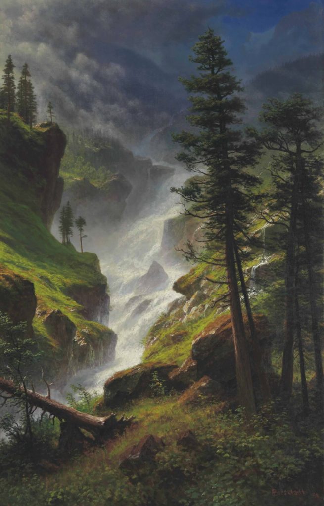 Rocky Mountain Waterfall albert bierstadt painting