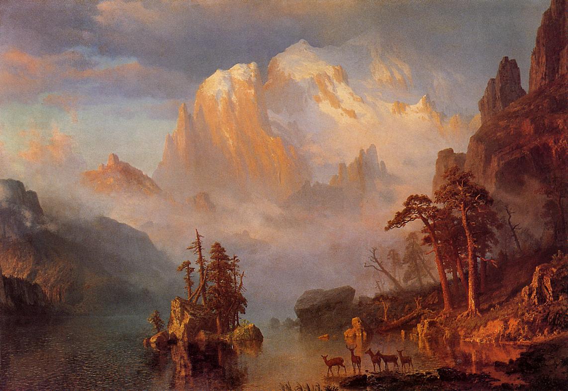 The Rocky Mountains Albert Bierstadt painting