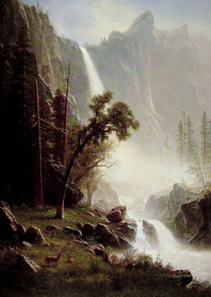 Bridal Veil Falls, Yosemite albert bierstadt